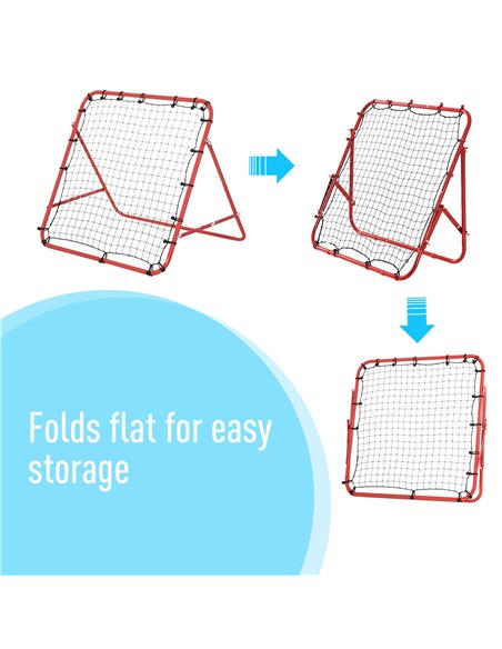 HOMCOM Rebounder Net, Practise Kickback Goal, for Teens, Adults Training - Red A62-012 - pic 112637 | FastDaddyshop