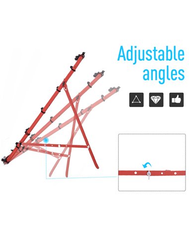 HOMCOM Rebounder Net, Practise Kickback Goal, for Teens, Adults Training - Red A62-012