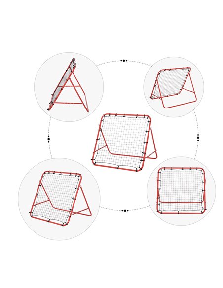 HOMCOM Rebounder Net, Practise Kickback Goal, for Teens, Adults Training - Red A62-012 - pic 112639 | FastDaddyshop