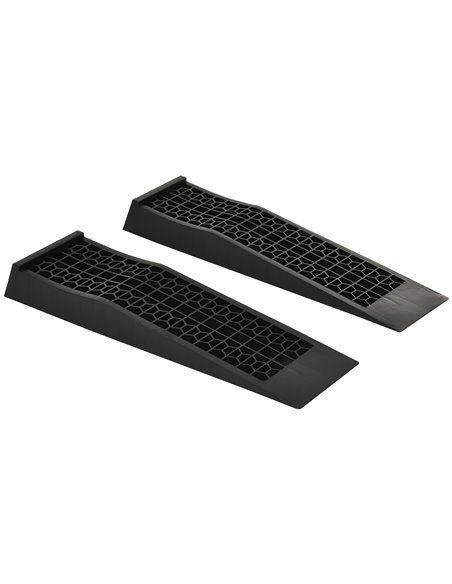 HOMCOM Pair of 2 Low Entrance Plastic Curb Ramps Anti-Slip Surface 3 Ton Capacity Garage Workshop Cars SUVs Small Vans C20-033 - pic 112661 | FastDaddyshop