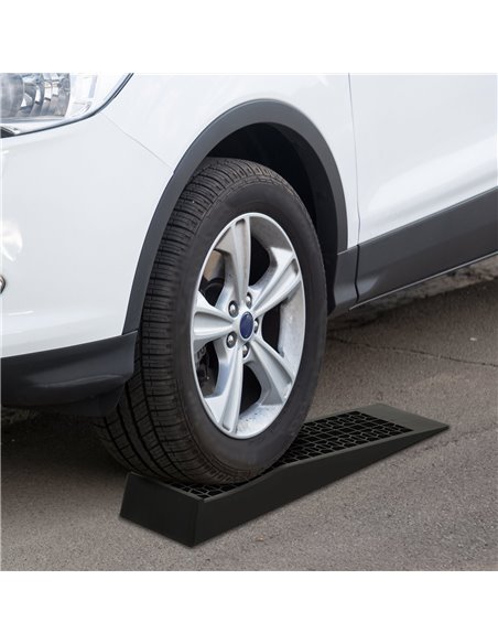 HOMCOM Pair of 2 Low Entrance Plastic Curb Ramps Anti-Slip Surface 3 Ton Capacity Garage Workshop Cars SUVs Small Vans C20-033 - pic 112662 | FastDaddyshop