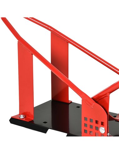 HOMCOM Motorcycle Wheel Chock 8-15.5 cm Metal Motorbike Holder Pre-Drilled Holes For Truck And Trailer AA0-073