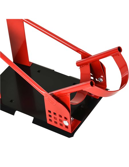 HOMCOM Motorcycle Wheel Chock 8-15.5 cm Metal Motorbike Holder Pre-Drilled Holes For Truck And Trailer AA0-073 - pic 112722 | FastDaddyshop
