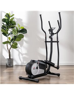 HOMCOM Elliptical Cross Trainer, Home Cardio Workout Machine with Eight Level Magnetic Resistance, LCD Monitor, Heart Rate Senso 2