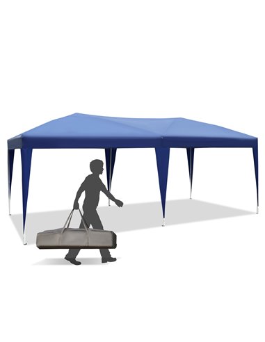 Outsunny 6x3 m Pop-Up Gazebo-Blue Oxford Cloth/Steel