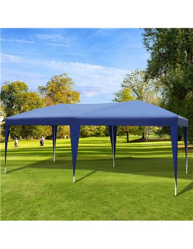 Outsunny 6x3 m Pop-Up Gazebo-Blue Oxford Cloth/Steel