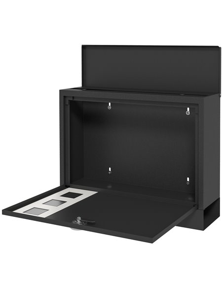 HOMCOM Wall Mounted Letterbox, Weatherproof Post Box, Modern Mailbox with 2 Keys and Viewing Windows, Easy to Install B80-015V00 - pic 113048 | FastDaddyshop