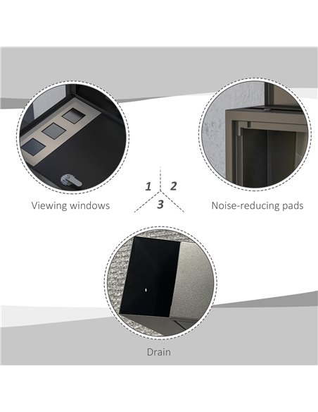 HOMCOM Wall Mounted Letterbox, Weatherproof Post Box, Modern Mailbox with 2 Keys and Viewing Windows, Easy to Install B80-015V00 - pic 113052 | FastDaddyshop