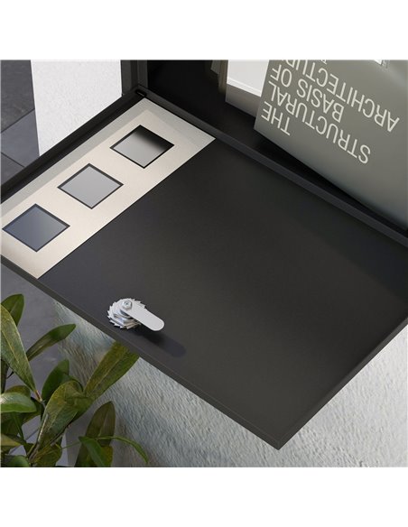 HOMCOM Wall Mounted Letterbox, Weatherproof Post Box, Modern Mailbox with 2 Keys and Viewing Windows, Easy to Install B80-015V00 - pic 113055 | FastDaddyshop