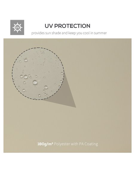 Outsunny 3x4m Gazebo Replacement Roof Canopy 2 Tier Top UV Cover Garden Patio Outdoor Sun Awning Shelters Cream (TOP ONLY) - pic 11308 | FastDaddyshop