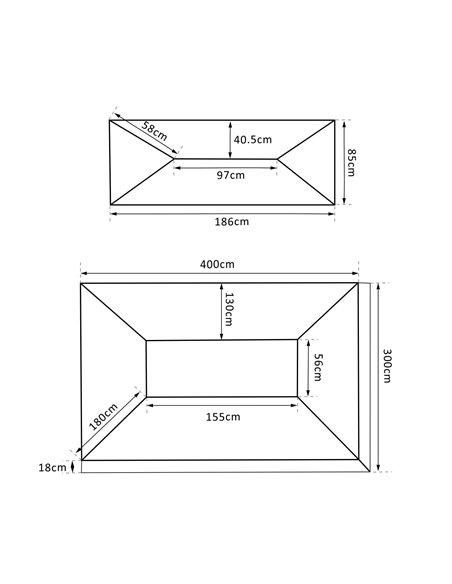 Outsunny 3x4m Gazebo Replacement Roof Canopy 2 Tier Top UV Cover Garden Patio Outdoor Sun Awning Shelters Cream (TOP ONLY) - pic 11311 | FastDaddyshop
