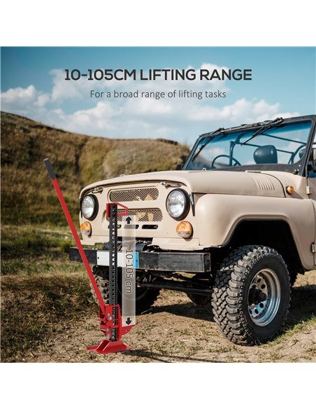 HOMCOM 3 Tonne Farm Jack, 48" High Lift Jack for 4x4 Tractors Trucks Agricultural Lifting, Red C20-059V00RD - pic 113142 | FastDaddyshop