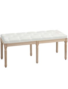 HOMCOM Vintage French Look Bed End Bench - Cream White 831-733V70CW