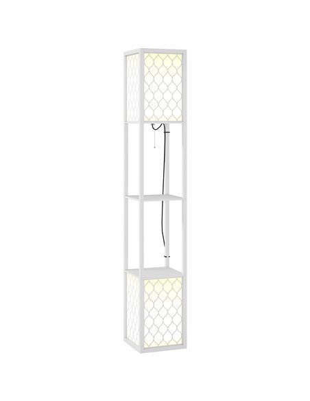 HOMCOM Duo Light Floor Shelves - White B31-321V70WT - pic 113219 | FastDaddyshop