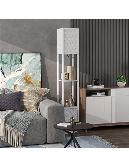 HOMCOM Duo Light Floor Shelves - White B31-321V70WT - pic 113227 | FastDaddyshop