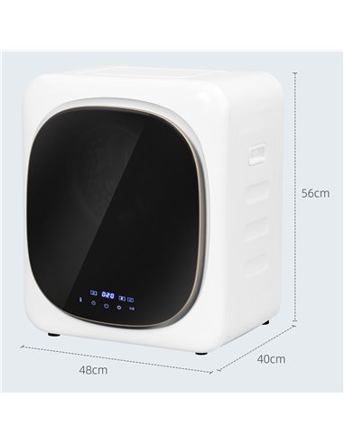 HOMCOM 4kg Vented Tumble Dryer with Deodorize, Smart Mode, 800W Compact Tumble Dryer with Stainless Steel Tub, Front Load, for F
