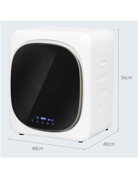 HOMCOM 4kg Vented Tumble Dryer with Deodorize, Smart Mode, 800W Compact Tumble Dryer with Stainless Steel Tub, Front Load, for F - pic 113230 | FastDaddyshop