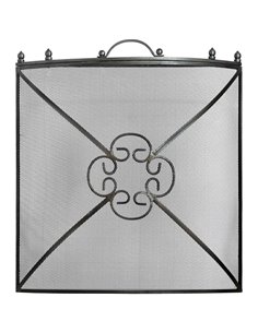 Hill Interiors Mesh Fireguard in Antique Pewter Effect Finish 11425
