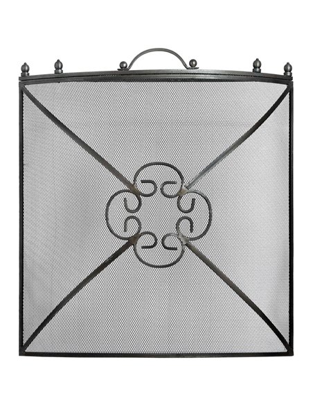 Hill Interiors Mesh Fireguard in Antique Pewter Effect Finish 11425 - pic 113244 | FastDaddyshop