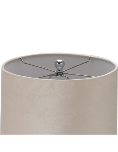 Hill Interiors Alberta Metallic Glass Lamp With Velvet Shade 22071