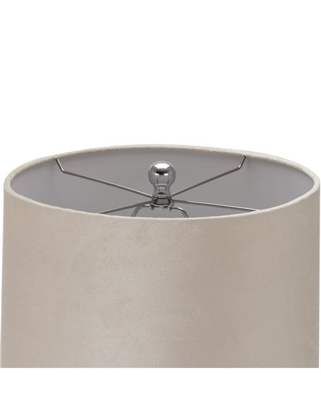 Hill Interiors Alberta Metallic Glass Lamp With Velvet Shade 22071 - pic 113327 | FastDaddyshop