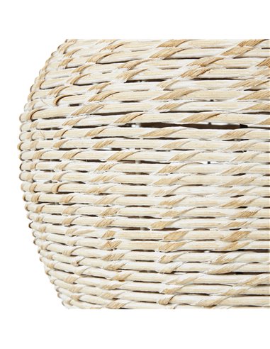 Hill Interiors White Wash Wicker Table Lamp With Linen Shade 23724