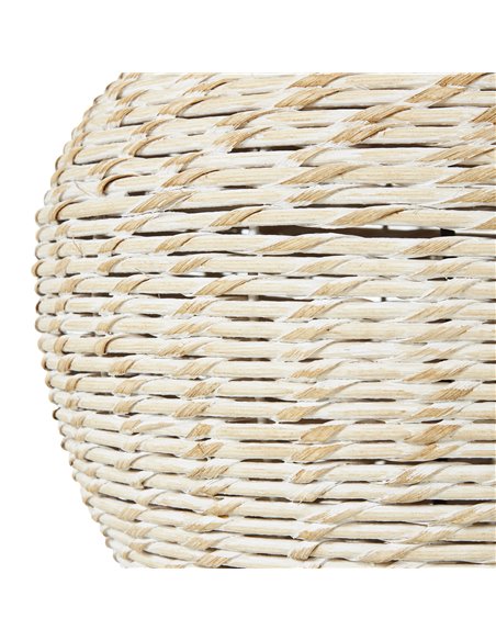 Hill Interiors White Wash Wicker Table Lamp With Linen Shade 23724 - pic 113351 | FastDaddyshop