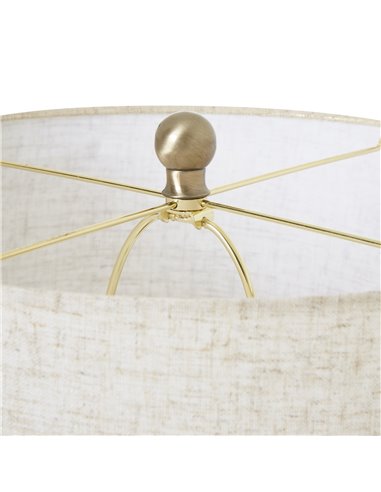 Hill Interiors White Wash Wicker Globe Table Lamp With Linen Shade 23725