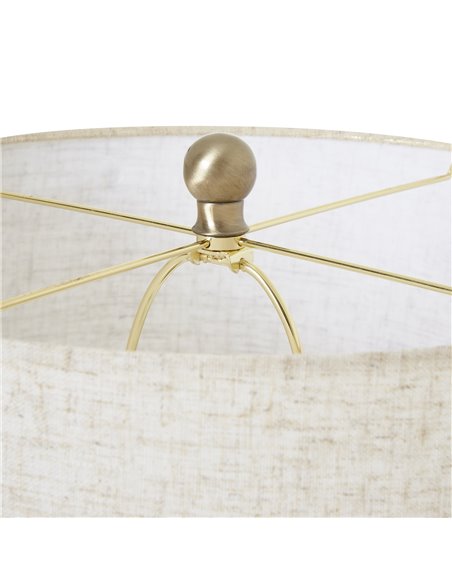 Hill Interiors White Wash Wicker Globe Table Lamp With Linen Shade 23725 - pic 113354 | FastDaddyshop