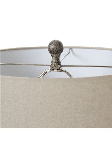 Hill Interiors Ochre Carved Textured Table Lamp With Linen Shade 23728