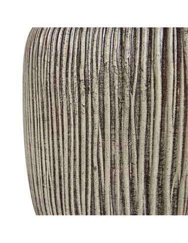 Hill Interiors Ochre Carved Textured Table Lamp With Linen Shade 23728