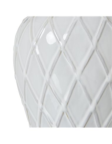 Hill Interiors White Ceramic Ginger Jar Lamp With Linen Shade 23729