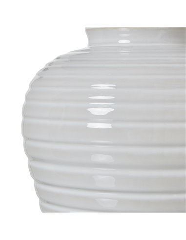 Hill Interiors White Ceramic Pot Lamp With Linen Shade 23730