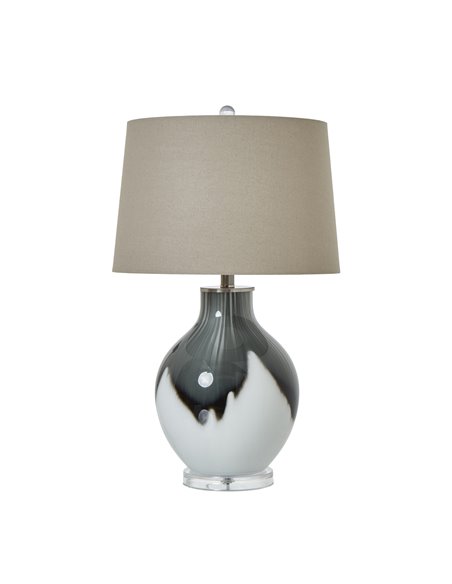 Hill Interiors Grey Shadows Table Lamp With Linen Shade 23733 - pic 113386 | FastDaddyshop