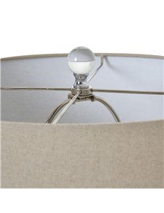 Hill Interiors Grey Shadows Table Lamp With Linen Shade 23733 2