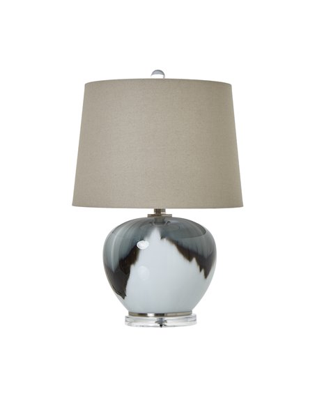 Hill Interiors Grey Glass Table Lamp With Linen Shade 23734 - pic 113391 | FastDaddyshop