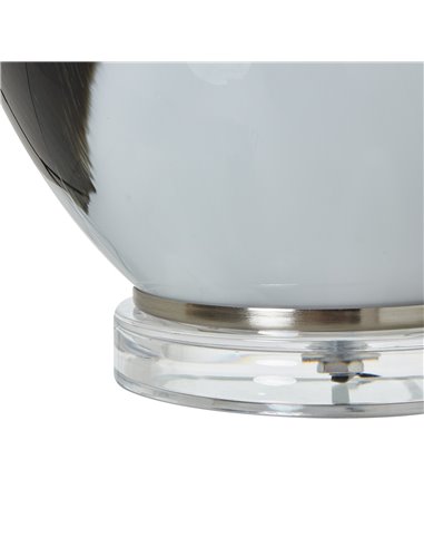 Hill Interiors Grey Glass Table Lamp With Linen Shade 23734