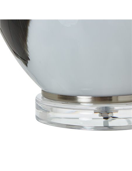 Hill Interiors Grey Glass Table Lamp With Linen Shade 23734 - pic 113395 | FastDaddyshop