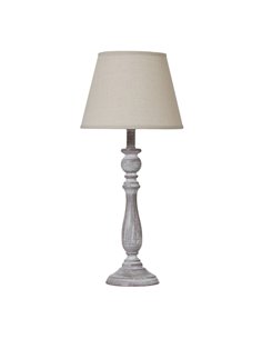 Hill Interiors Dunum Column Table Lamp With Linen Shade 23890