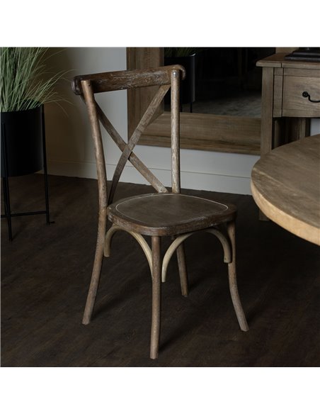 Hill Interiors Light Oak Cross Back Dining Chair 22926 - pic 113433 | FastDaddyshop