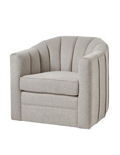 Hill Interiors Lily Swivel Chair In Oatmeal Twill 23735