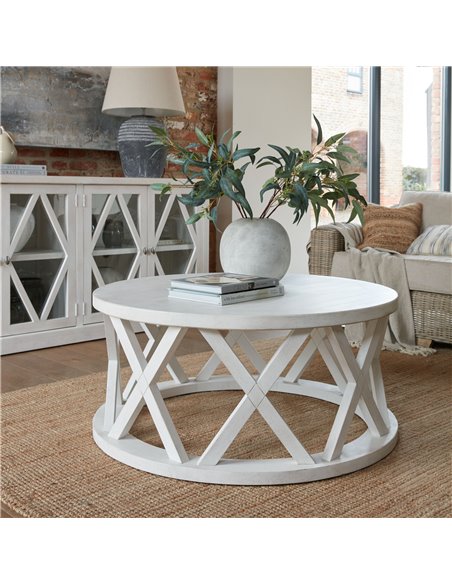 Hill Interiors Stamford Plank Collection Round Coffee Table 22923 - pic 113541 | FastDaddyshop