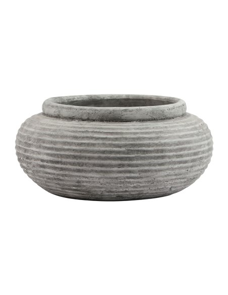 Hill Interiors Athena Round Ribbed Planter 23291 - pic 113600 | FastDaddyshop