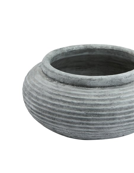 Hill Interiors Athena Round Ribbed Planter 23291 - pic 113601 | FastDaddyshop