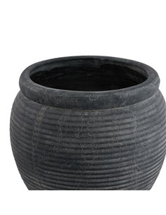 Hill Interiors Amalfi Grey Rimmed Large Plant Pot 23299 2