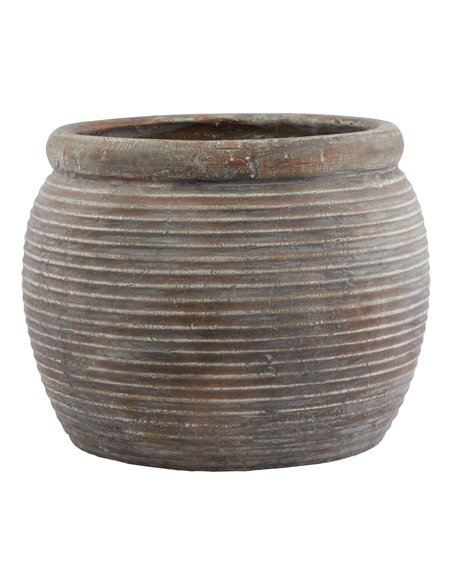 Hill Interiors Siena Brown   Rimmed Large Plant Pot 23301 - pic 113622 | FastDaddyshop