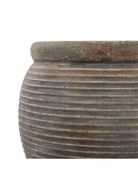 Hill Interiors Siena Brown   Rimmed Large Plant Pot 23301 - pic 113624 | FastDaddyshop