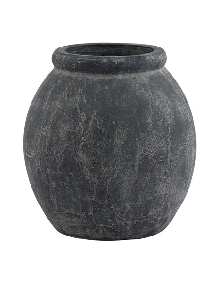 Hill Interiors Amalfi Grey Jar Shaped Planter 23305 - pic 113628 | FastDaddyshop