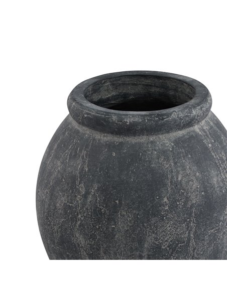 Hill Interiors Amalfi Grey Jar Shaped Planter 23305 - pic 113629 | FastDaddyshop