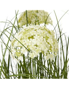 Hill Interiors Large White Allium Plant In Pot 23713 2